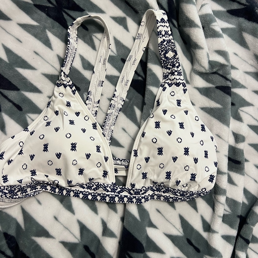 Patterned White and Black Women's Bralette